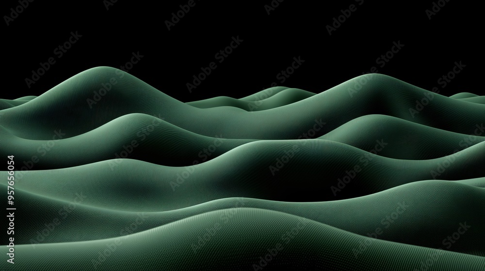 Abstract Green Wavy Landscape Abstract Green Wavy Landscape