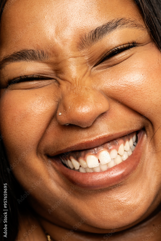 Close-Up of Smiling African American Close-Up of Smiling African American