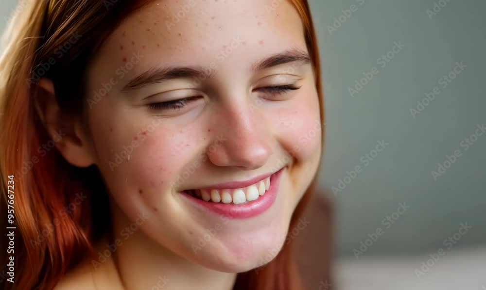 Charming Gen Z Woman Portrait with Bright Smile Charming Gen Z Woman Portrait with Bright Smile