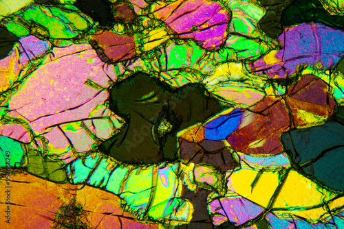 Micrograph of peridotite photo