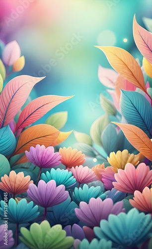 Wallpaper Mural background with flowers Torontodigital.ca