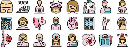 Woman suffering from different symptoms of bulimia and getting professional treatment for eating disorder