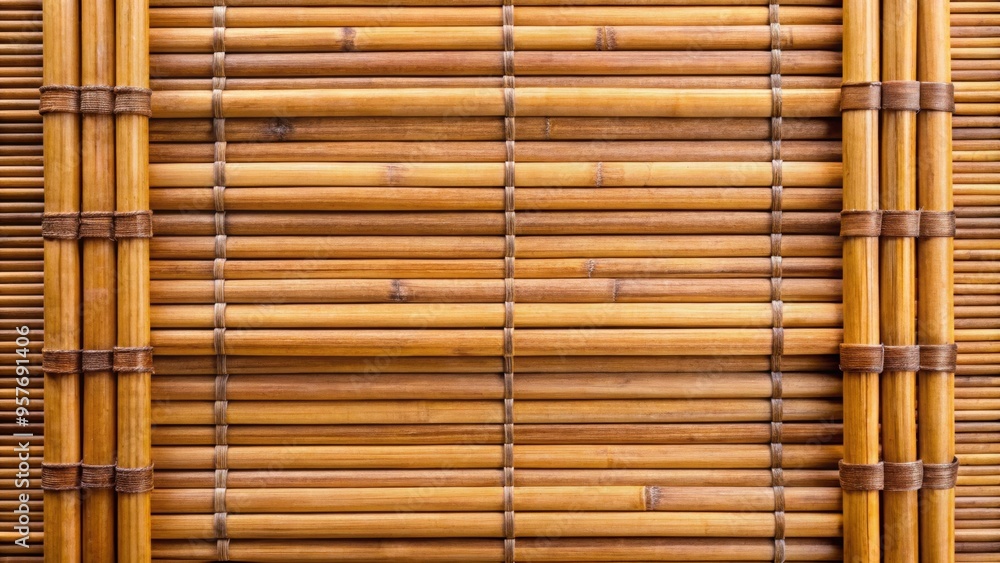 Background of bamboo sticks with brown thread uniting table, bamboo, sticks, brown, thread, uniting, background, table Background of bamboo sticks with brown thread uniting table, bamboo, sticks, brown, thread, uniting, background, table