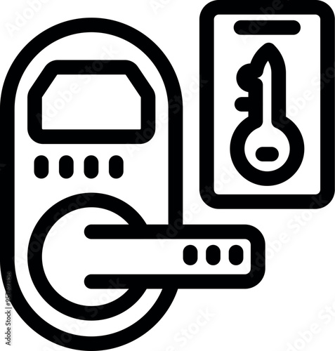 Digital door lock system using a keycard for entry, providing advanced security and access control
