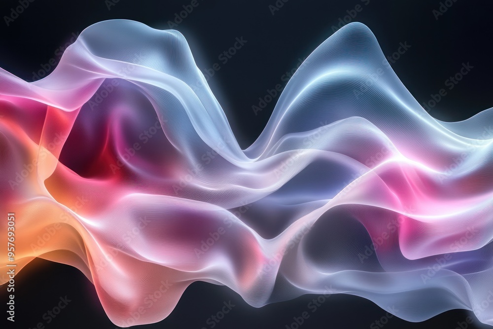 Abstract Flowing Wave with Vibrant Hues Abstract Flowing Wave with Vibrant Hues