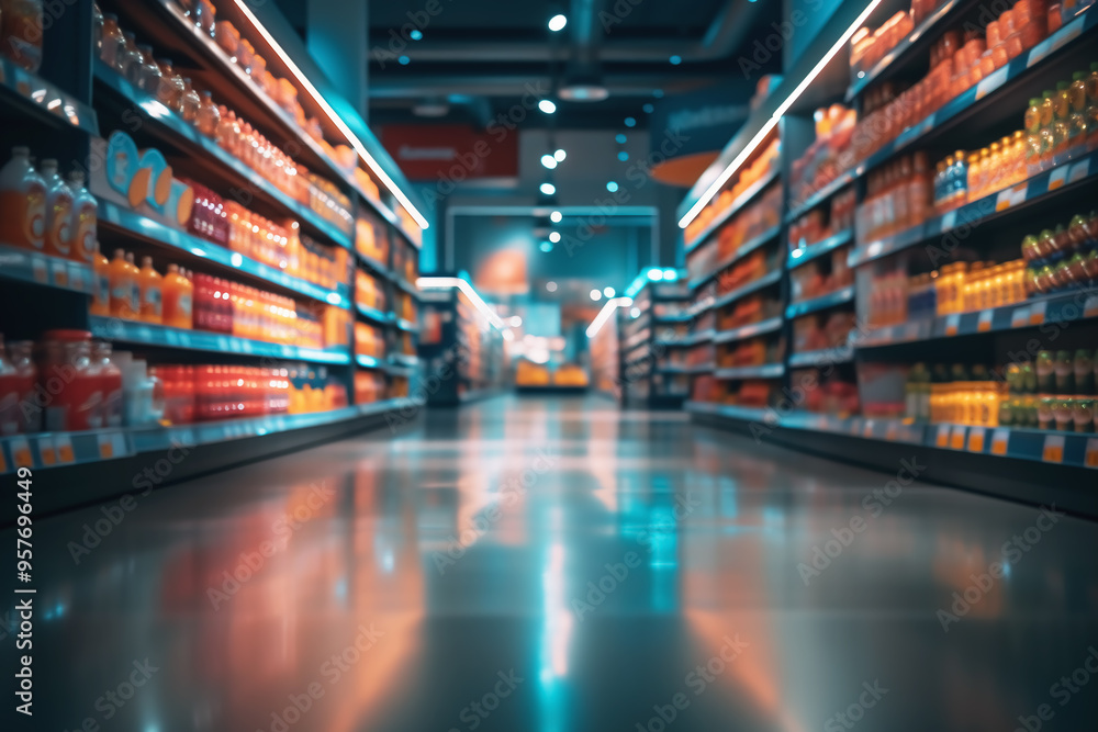 Blurry background of supermarket Blurry background of supermarket