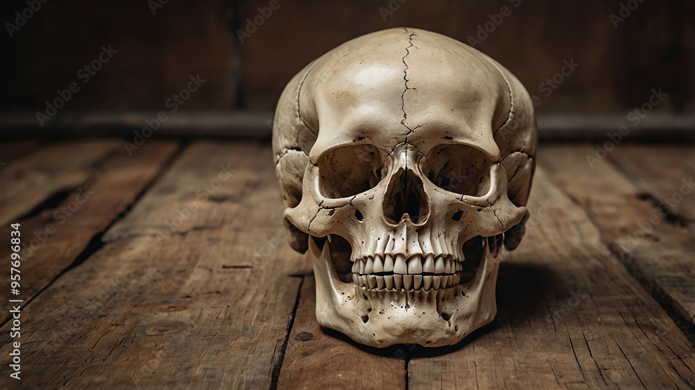 A highly detailed human skull, hand-drawn with fine lines, set against a plain white background A highly detailed human skull, hand-drawn with fine lines, set against a plain white background