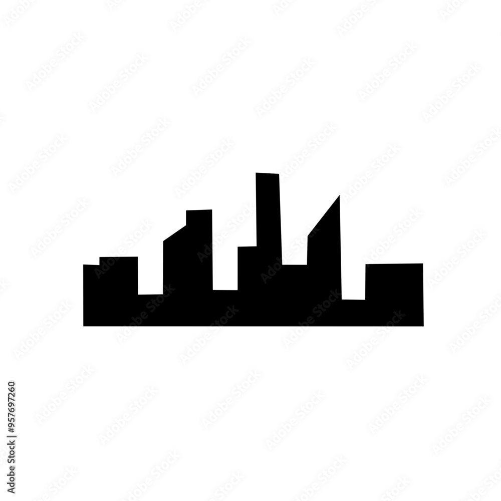 silhouette of urban buildings silhouette of urban buildings