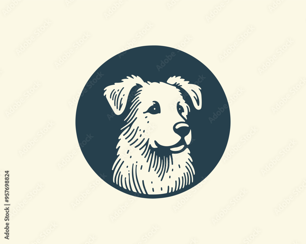 Dog logo design icon symbol vector illustration. Dog logo design icon symbol vector illustration.