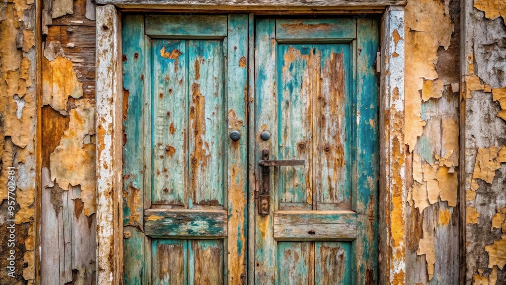 Weathered wooden door with peeling paint and cracks, weathered, old, texture, wooden, door, peeling paint, cracks, aged Weathered wooden door with peeling paint and cracks, weathered, old, texture, wooden, door, peeling paint, cracks, aged