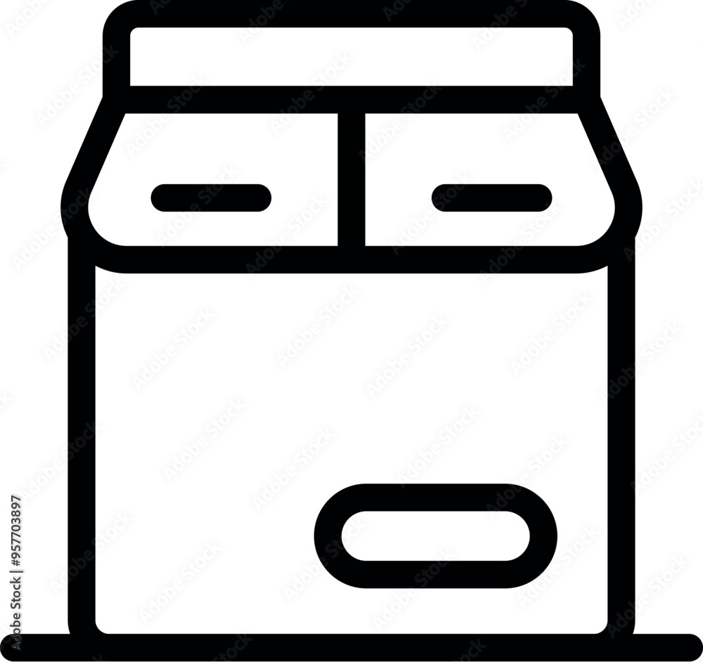 Simple and minimal line icon of a professional double compartment deep fryer machine, ideal for restaurant kitchens Simple and minimal line icon of a professional double compartment deep fryer machine, ideal for restaurant kitchens