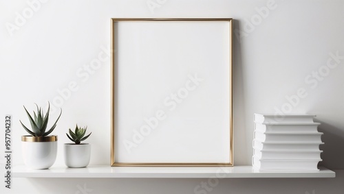 Blank picture frame mockup 