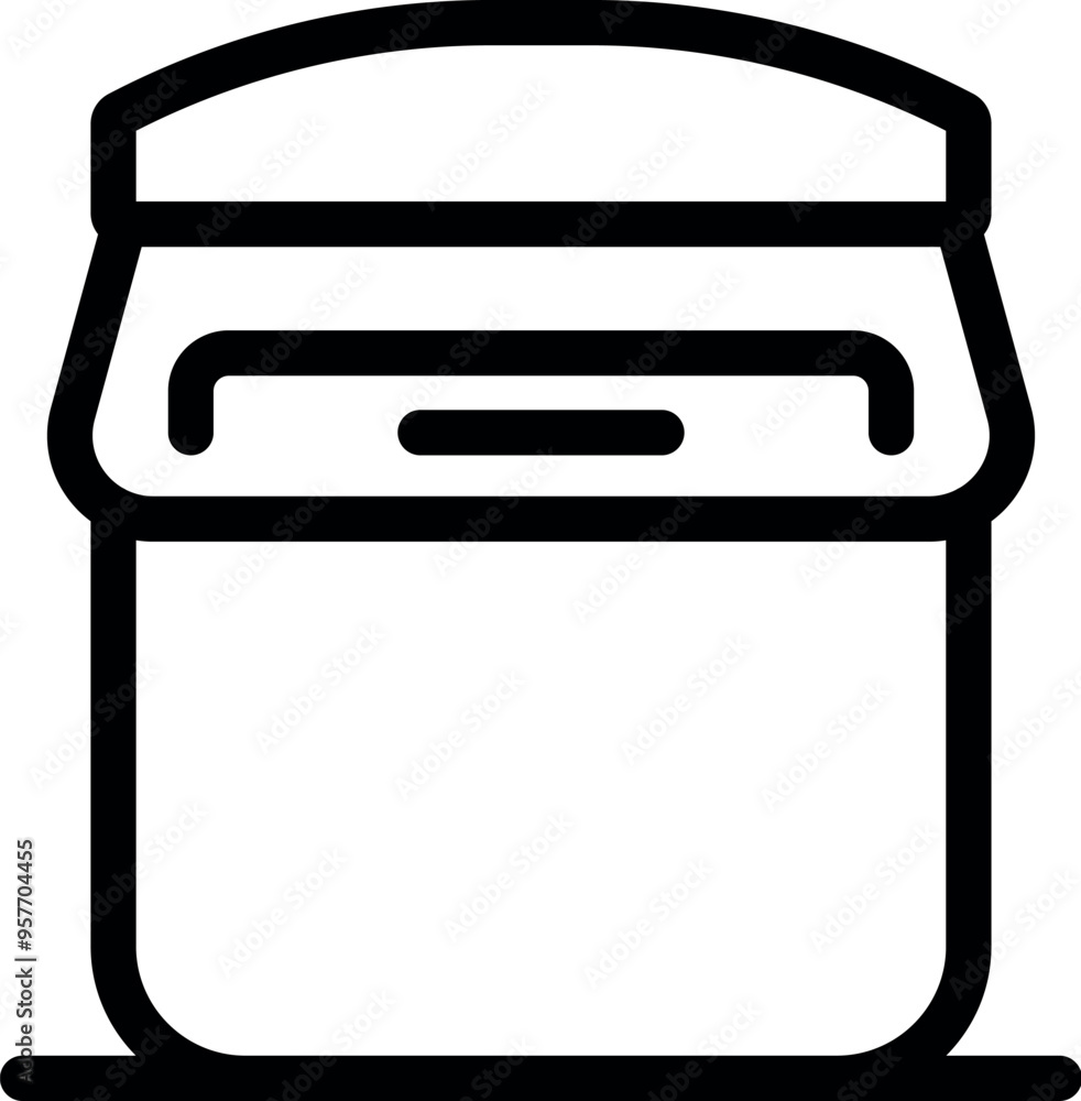 Simple vector of a street mailbox standing on the sidewalk Simple vector of a street mailbox standing on the sidewalk