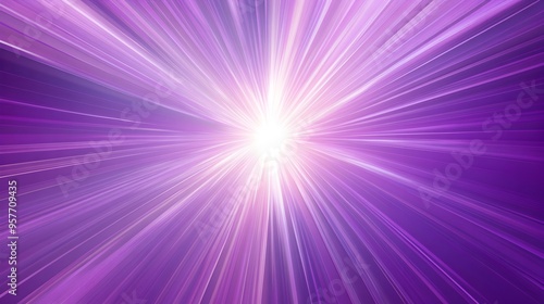 Vibrant Cosmic Burst of Light in Violet Abstract Background for Promotional Design