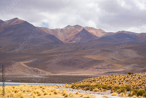 mountains in desert in Bolivia near Chile photo