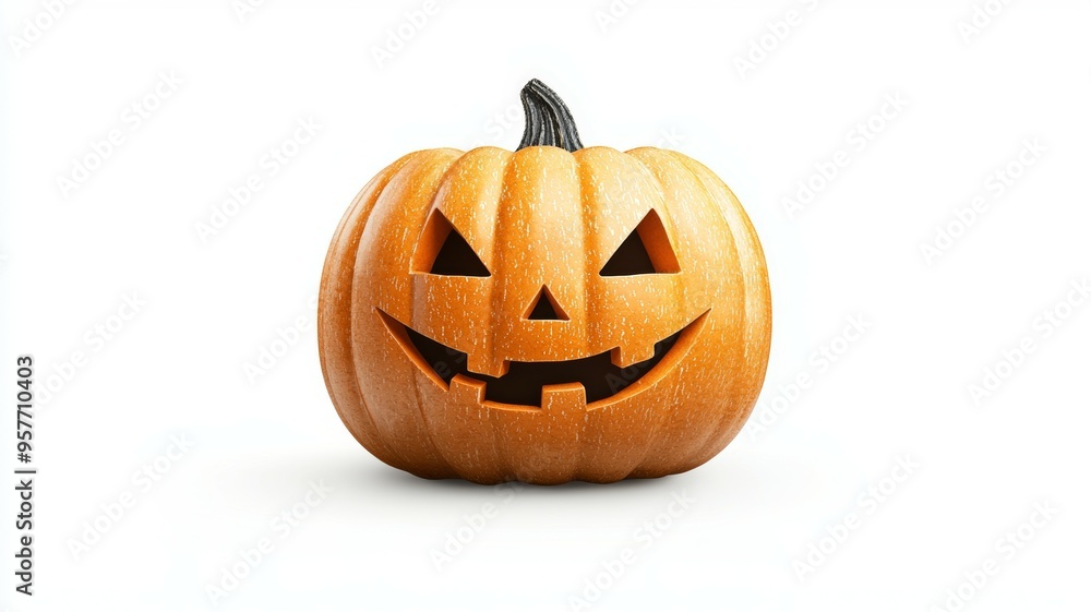 A pumpkin with a scary face on it A pumpkin with a scary face on it