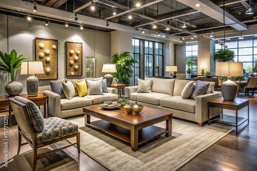 In Dallas, Texas, a sleek and modern showroom boasts an impressive collection of exclusive furniture pieces,