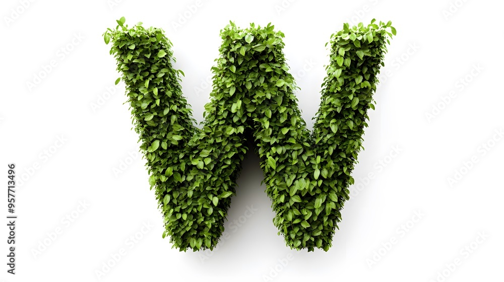 Hyper-Realistic Green Topiary Letter Hyper-Realistic Green Topiary Letter