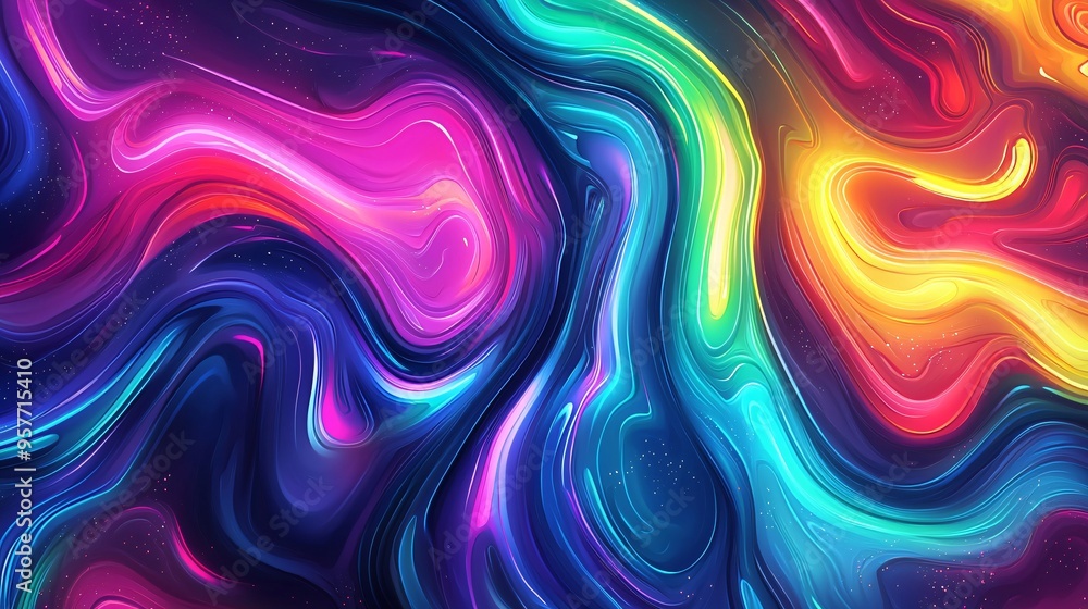 Vibrant Swirling Colors with Bold Neon Shades Creating an Energetic Abstract Design Keyw Vibrant Swirling Colors with Bold Neon Shades Creating an Energetic Abstract Design Keyw