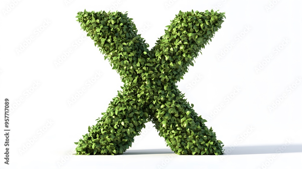 Hyper-Realistic Green Topiary Letter Hyper-Realistic Green Topiary Letter