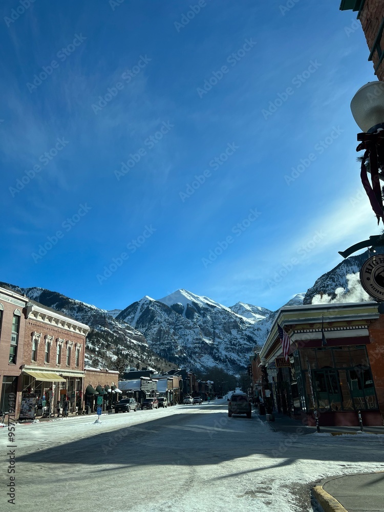 Naklejka premium site in the mountains