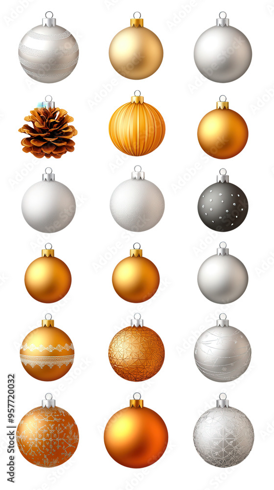 set of christmas ornaments, isolated transparent, png, background set of christmas ornaments, isolated transparent, png, background