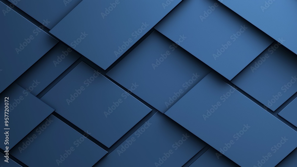 Fototapeta premium A blue background with squares of different sizes