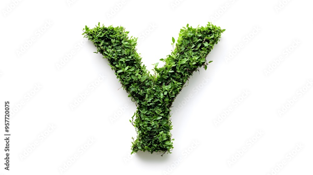 Hyper-Realistic Green Topiary Letter Hyper-Realistic Green Topiary Letter