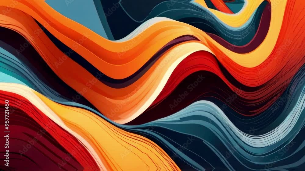 4K Colorful abstract fluid bold wave pattern curve. Motion graphic 4K Colorful abstract fluid bold wave pattern curve. Motion graphic