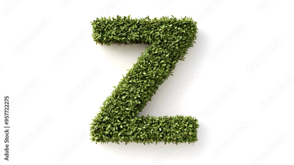 Hyper-Realistic Green Topiary Letter Hyper-Realistic Green Topiary Letter