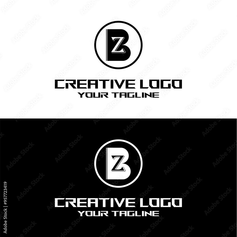 creative letter logo bz desain vektors creative letter logo bz desain vektors