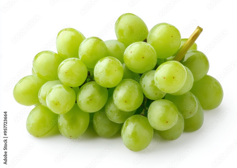 bunch of green grapes isolated on a white background bunch of green grapes isolated on a white background