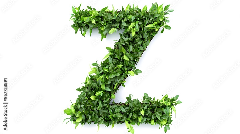 Hyper-Realistic Green Topiary Letter Hyper-Realistic Green Topiary Letter