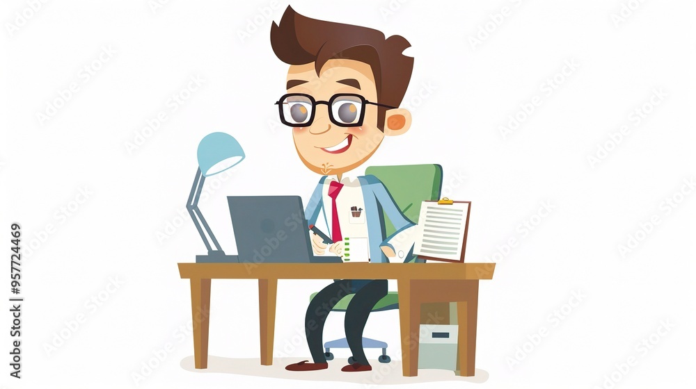 Stunning Office Cartoon Character: A Fun and Lively Workplace Visual. Showcasing Creativity and Energy. Stunning Office Cartoon Character: A Fun and Lively Workplace Visual. Showcasing Creativity and Energy.