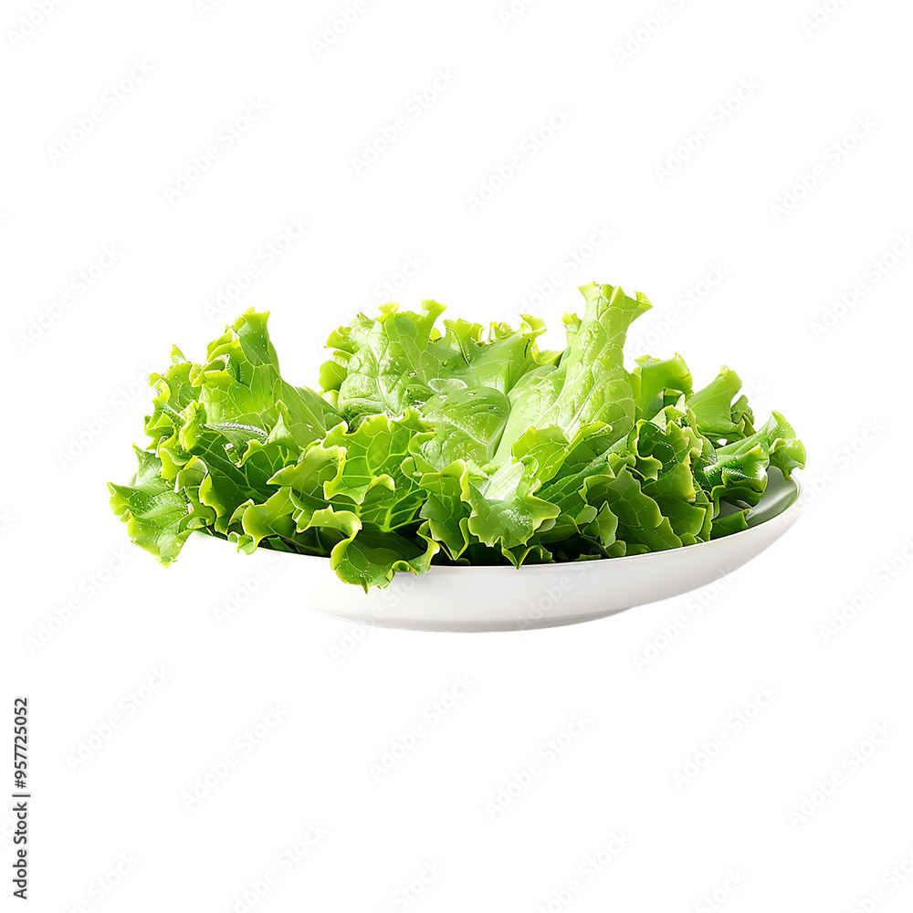 Fresh lettuce leave isolated on a transparent background. Generative AI Fresh lettuce leave isolated on a transparent background. Generative AI