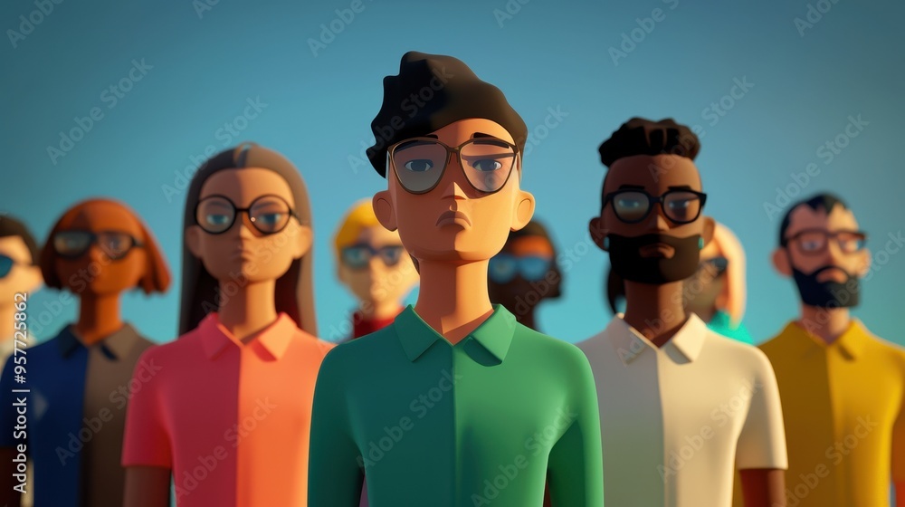 Virtual world meetup. Gen Z avatars representing diverse identities and cultures collaborate on global sustainability initiatives. Youth-driven environmental solutions, cross-cultural exchange. Virtual world meetup. Gen Z avatars representing diverse identities and cultures collaborate on global sustainability initiatives. Youth-driven environmental solutions, cross-cultural exchange.
