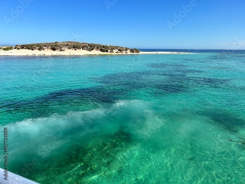 turquoise ocean reef on a sunny day 