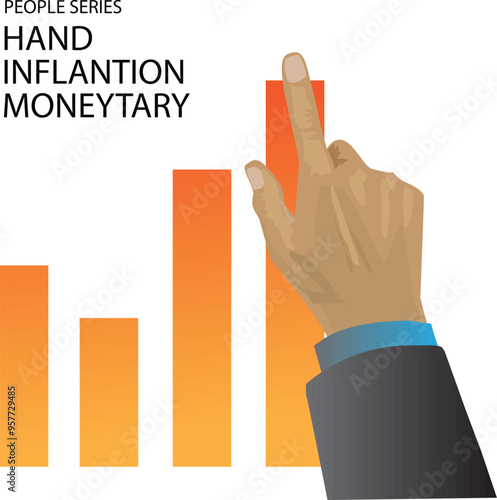 hand pointing on chart that inflations happen