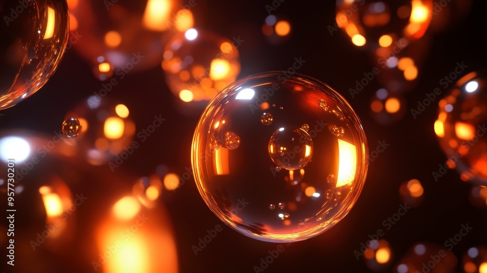 Radiant Illuminated Spheres with Vibrant Colors and Glowing Highlights Radiant Illuminated Spheres with Vibrant Colors and Glowing Highlights