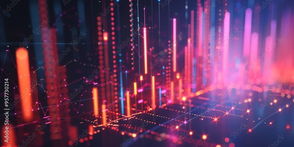 Abstract visualization of hedge fund management with portfolio hedging and risk mitigation