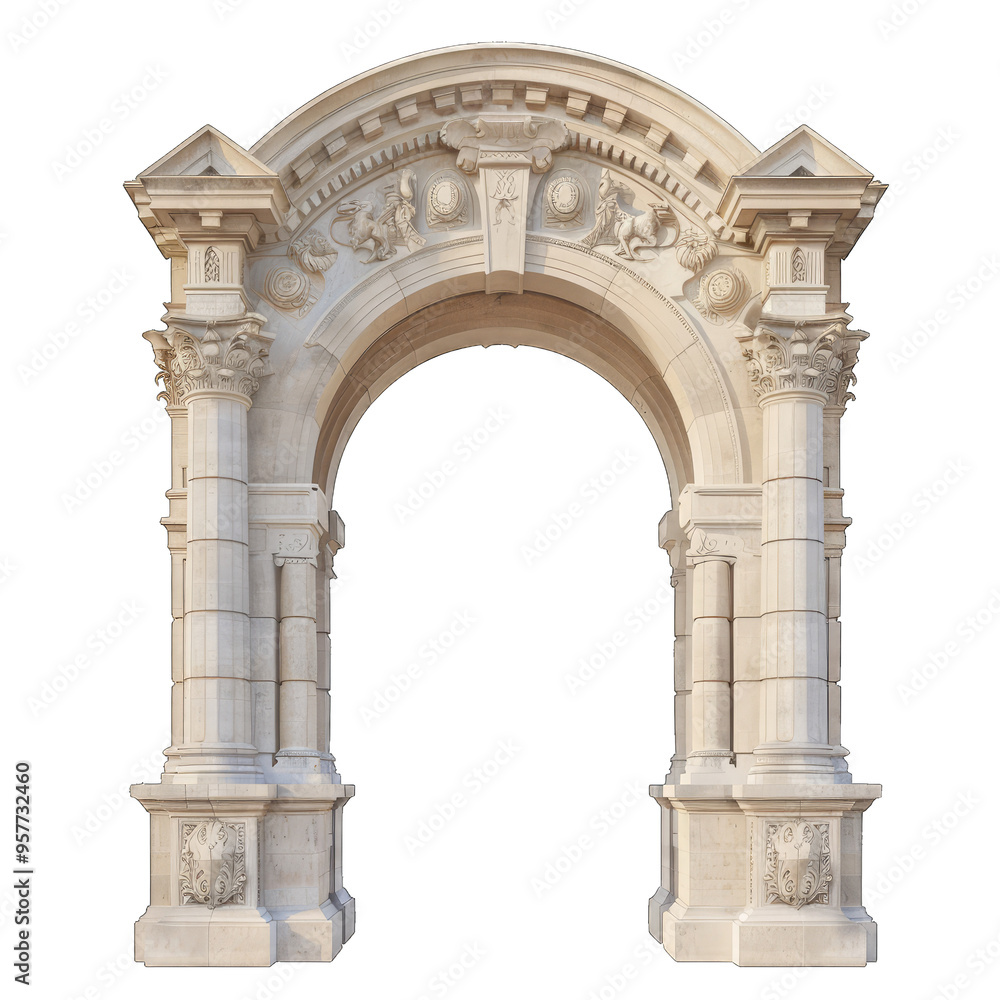 Fototapeta premium the arch of constantine on transparent background png