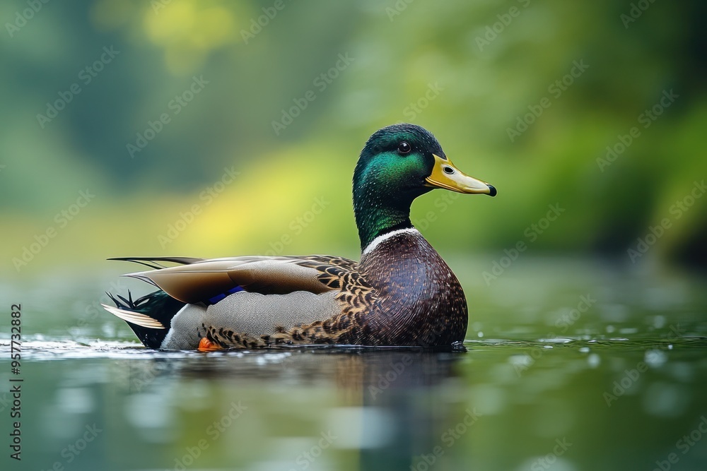 Mallard Duck in Tranquil Water Mallard Duck in Tranquil Water