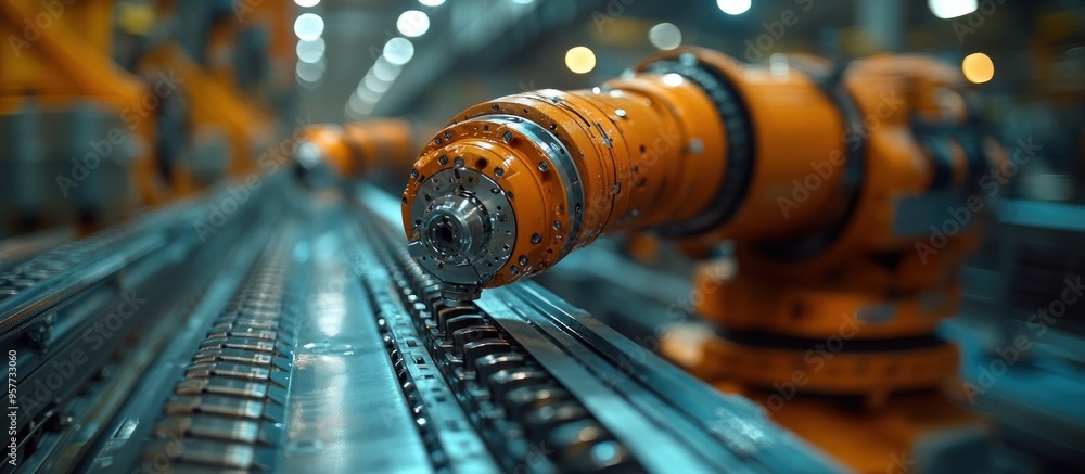Industrial Robot Arm Close Up Industrial Robot Arm Close Up