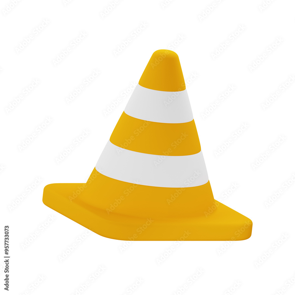 Safety Cone 3D Icon, Labour day 3d icon Safety Cone 3D Icon, Labour day 3d icon
