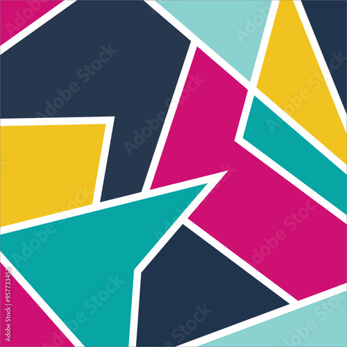 Abstract random colorful geometric design for design element that can be used in various kinds such as background and others