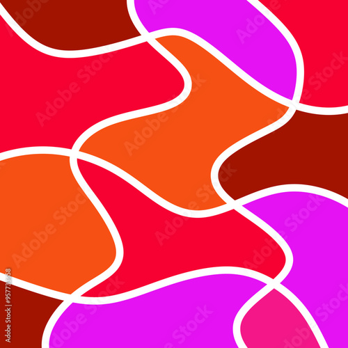 Irregular curvy design elements that can be used in various kinds of designs