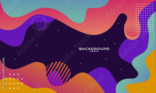 colorfull modern background, trendy gradient vector, fluid background design