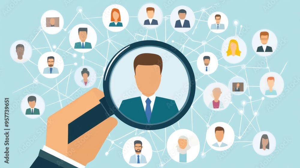 Human resources Human resources management recruitment employment, network headhunting concept Human resources Human resources management recruitment employment, network headhunting concept