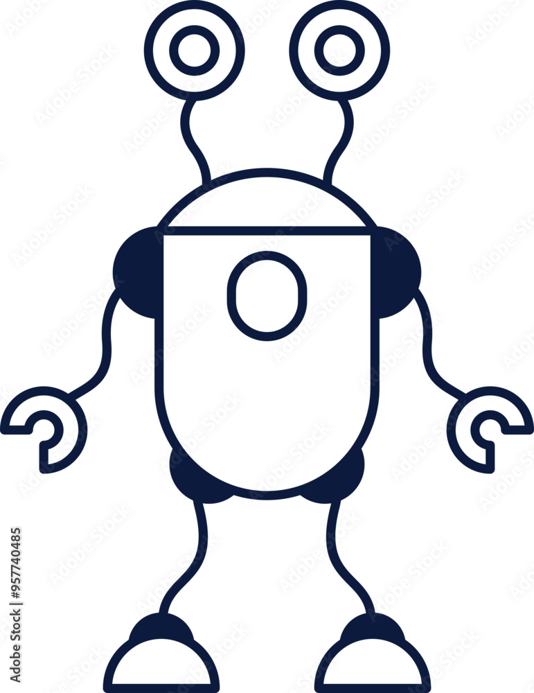 Robot Icon Line Style Robot Icon Line Style