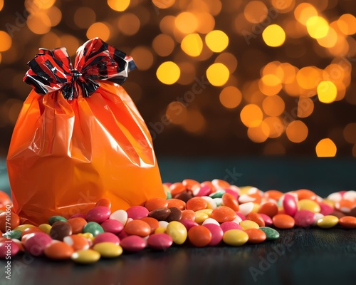 Trickortreat bags filled with candy photo